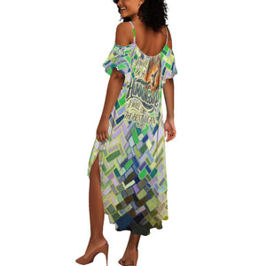 Wangari Maathai Summer Maxi Dress Hummingbird Quote Tree Planting Theme Environmental Justice Tribute - African Pride