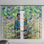 Wangari Maathai Window Curtain Hummingbird Quote Tree Planting Theme Environmental Justice Tribute - African Pride