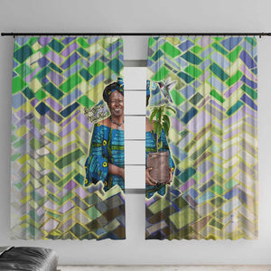 Wangari Maathai Window Curtain Hummingbird Quote Tree Planting Theme Environmental Justice Tribute - African Pride