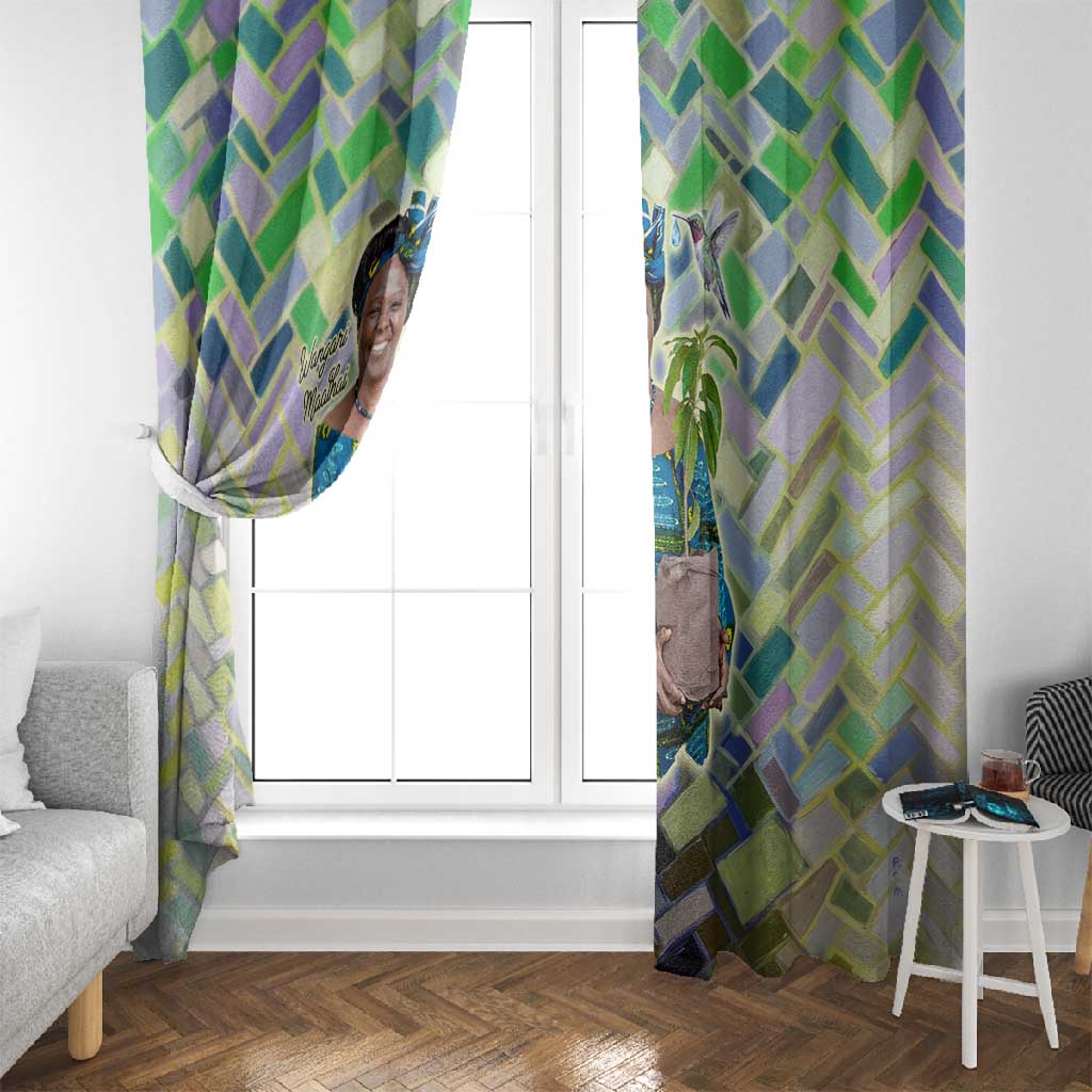 Wangari Maathai Window Curtain Hummingbird Quote Tree Planting Theme Environmental Justice Tribute - African Pride