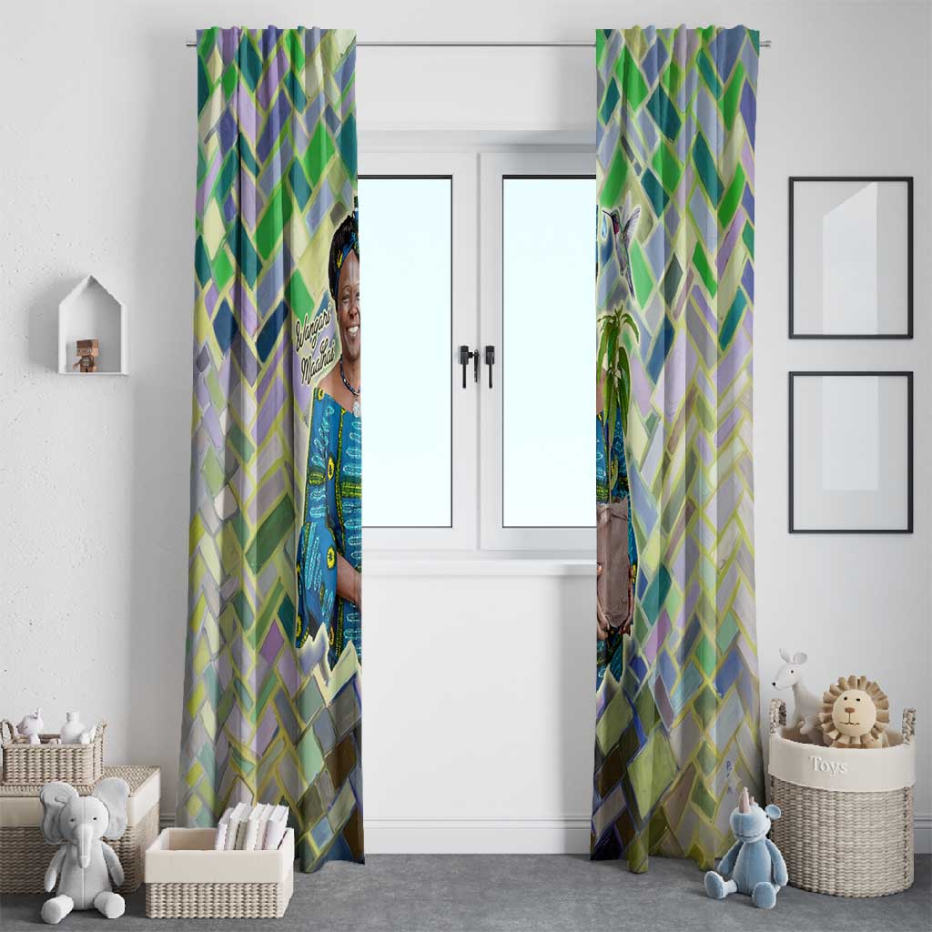 Wangari Maathai Window Curtain Hummingbird Quote Tree Planting Theme Environmental Justice Tribute - African Pride