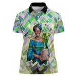Wangari Maathai Women Polo Shirt Hummingbird Quote Tree Planting Theme Environmental Justice Tribute - African Pride