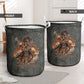Queen Nzinga Laundry Basket Fierce African Warrior Queen - Dark Tribal Fire Art - African Pride