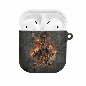 Queen Nzinga AirPods Case Fierce African Warrior Queen - Dark Tribal Fire Art - African Pride