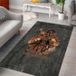 Queen Nzinga Area Rug Fierce African Warrior Queen - Dark Tribal Fire Art - African Pride