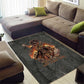 Queen Nzinga Area Rug Fierce African Warrior Queen - Dark Tribal Fire Art - African Pride