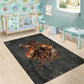 Queen Nzinga Area Rug Fierce African Warrior Queen - Dark Tribal Fire Art - African Pride