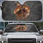Queen Nzinga Auto Sun Shade Fierce African Warrior Queen - Dark Tribal Fire Art - African Pride
