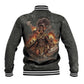 Queen Nzinga Baseball Jacket Fierce African Warrior Queen - Dark Tribal Fire Art - African Pride