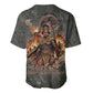 Queen Nzinga Baseball Jersey Fierce African Warrior Queen - Dark Tribal Fire Art - African Pride