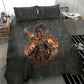 Queen Nzinga Bedding Set Fierce African Warrior Queen - Dark Tribal Fire Art - African Pride