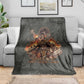 Queen Nzinga Blanket Fierce African Warrior Queen - Dark Tribal Fire Art - African Pride