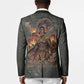 Queen Nzinga Blazer Fierce African Warrior Queen - Dark Tribal Fire Art - African Pride
