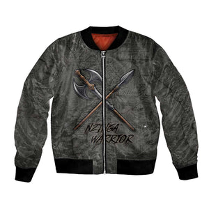 Queen Nzinga Bomber Jacket Fierce African Warrior Queen - Dark Tribal Fire Art - African Pride