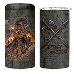 Queen Nzinga 4 in 1 Can Cooler Tumbler Fierce African Warrior Queen - Dark Tribal Fire Art - African Pride