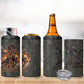 Queen Nzinga 4 in 1 Can Cooler Tumbler Fierce African Warrior Queen - Dark Tribal Fire Art - African Pride