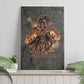 Queen Nzinga Canvas Wall Art Fierce African Warrior Queen - Dark Tribal Fire Art - African Pride