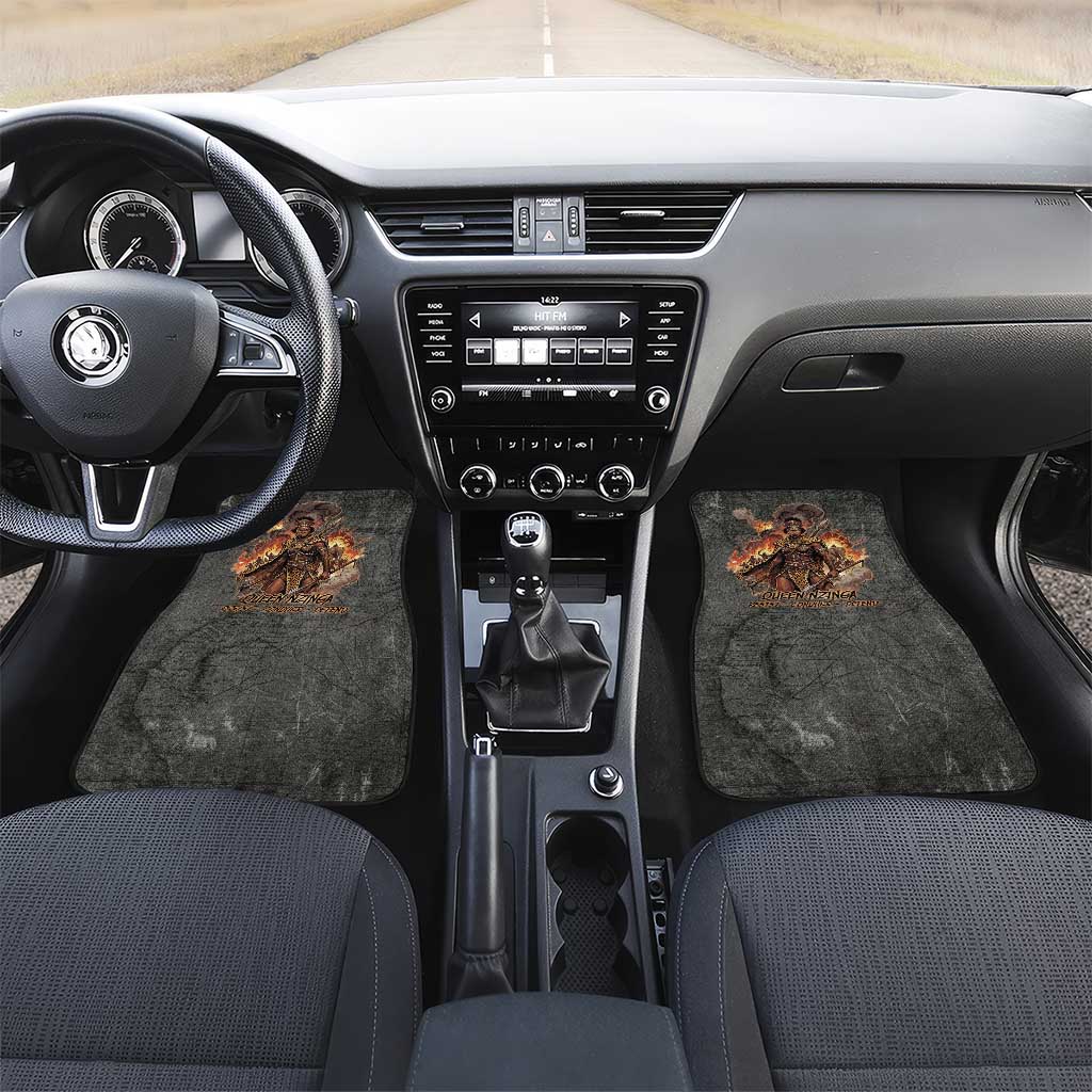 Queen Nzinga Car Mats Fierce African Warrior Queen - Dark Tribal Fire Art - African Pride