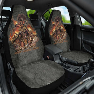 Queen Nzinga Car Seat Cover Fierce African Warrior Queen - Dark Tribal Fire Art - African Pride