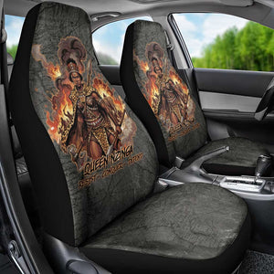 Queen Nzinga Car Seat Cover Fierce African Warrior Queen - Dark Tribal Fire Art - African Pride