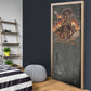 Queen Nzinga Door Cover Fierce African Warrior Queen - Dark Tribal Fire Art - African Pride
