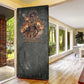 Queen Nzinga Door Cover Fierce African Warrior Queen - Dark Tribal Fire Art - African Pride