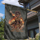 Queen Nzinga Garden Flag Fierce African Warrior Queen - Dark Tribal Fire Art - African Pride