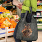 Queen Nzinga Grocery Bag Fierce African Warrior Queen - Dark Tribal Fire Art - African Pride