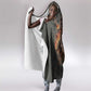 Queen Nzinga Hooded Blanket Fierce African Warrior Queen - Dark Tribal Fire Art - African Pride
