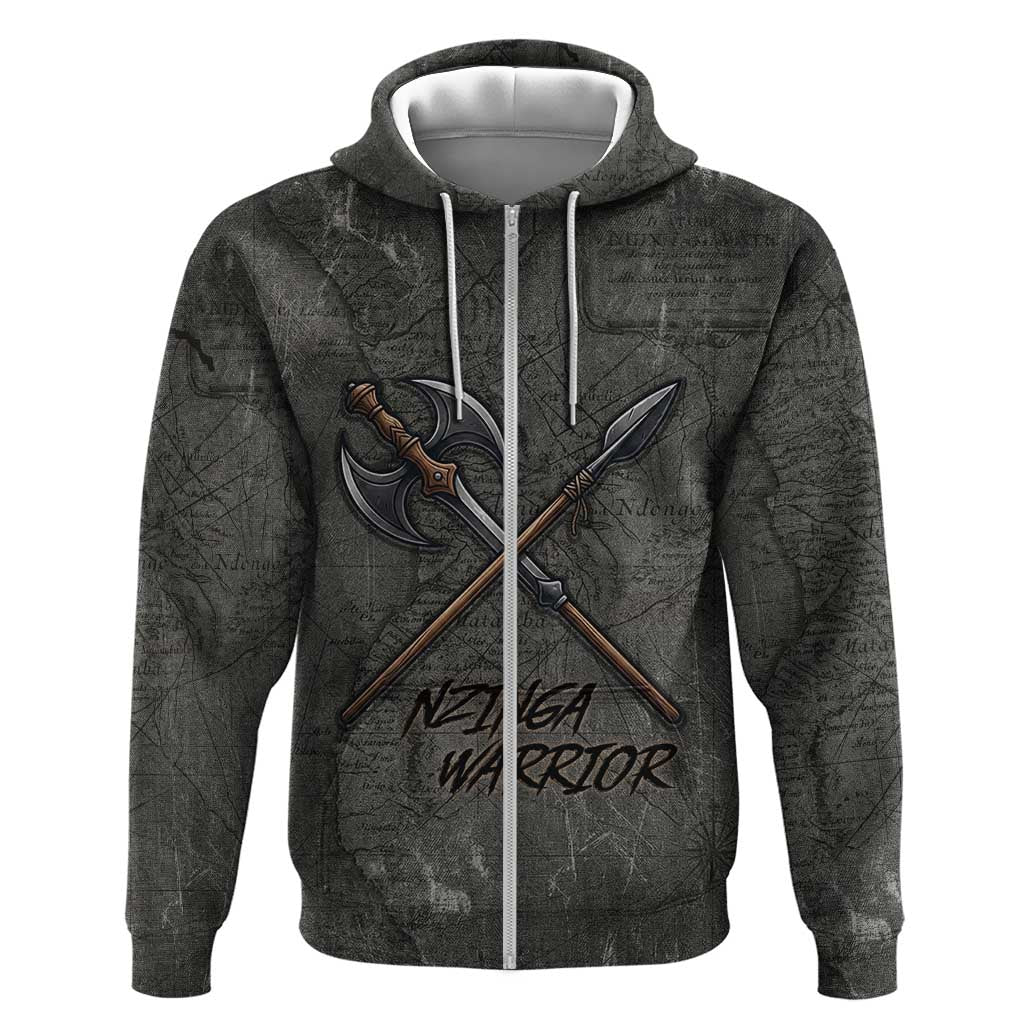 Queen Nzinga Hoodie Fierce African Warrior Queen - Dark Tribal Fire Art - African Pride