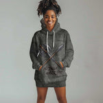 Queen Nzinga Hoodie Dress Fierce African Warrior Queen - Dark Tribal Fire Art - African Pride