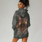 Queen Nzinga Hoodie Dress Fierce African Warrior Queen - Dark Tribal Fire Art - African Pride