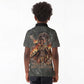 Queen Nzinga Kid Polo Shirt Fierce African Warrior Queen - Dark Tribal Fire Art - African Pride