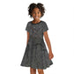 Queen Nzinga Kid Short Sleeve Dress Fierce African Warrior Queen - Dark Tribal Fire Art - African Pride