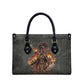 Queen Nzinga Leather Bag Fierce African Warrior Queen - Dark Tribal Fire Art - African Pride