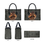 Queen Nzinga Leather Bag Fierce African Warrior Queen - Dark Tribal Fire Art - African Pride