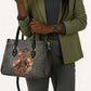 Queen Nzinga Leather Bag Fierce African Warrior Queen - Dark Tribal Fire Art - African Pride