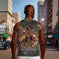 Queen Nzinga Men Tank Top Fierce African Warrior Queen - Dark Tribal Fire Art - African Pride