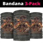 Queen Nzinga Neck Gaiter Fierce African Warrior Queen - Dark Tribal Fire Art - African Pride