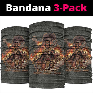 Queen Nzinga Neck Gaiter Fierce African Warrior Queen - Dark Tribal Fire Art - African Pride