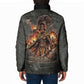 Queen Nzinga Padded Jacket Fierce African Warrior Queen - Dark Tribal Fire Art - African Pride