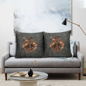 Queen Nzinga Pillow Cover Fierce African Warrior Queen - Dark Tribal Fire Art - African Pride