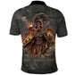 Queen Nzinga Polo Shirt Fierce African Warrior Queen - Dark Tribal Fire Art - African Pride
