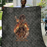 Queen Nzinga Quilt Fierce African Warrior Queen - Dark Tribal Fire Art - African Pride