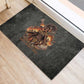 Queen Nzinga Rubber Doormat Fierce African Warrior Queen - Dark Tribal Fire Art - African Pride