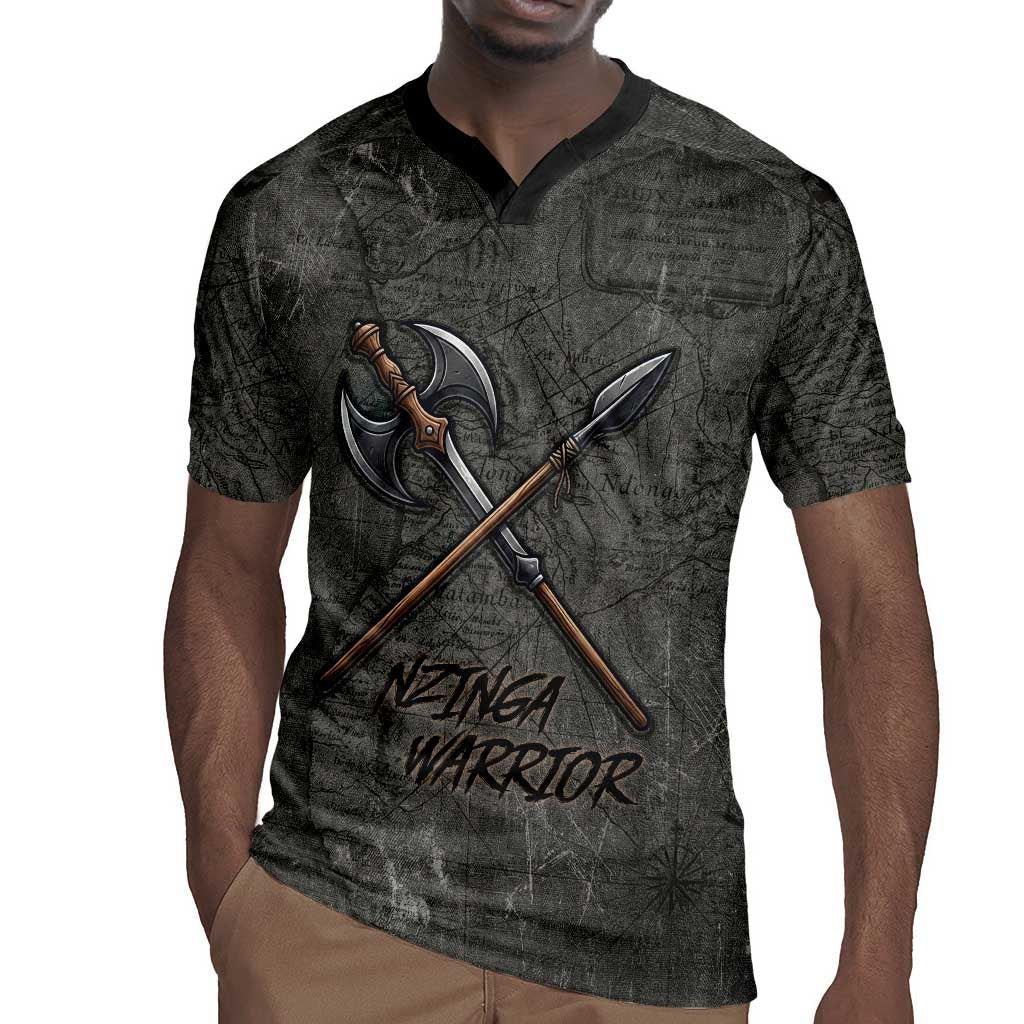Queen Nzinga Rugby Jersey Fierce African Warrior Queen - Dark Tribal Fire Art - African Pride