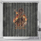 Queen Nzinga Shower Curtain Fierce African Warrior Queen - Dark Tribal Fire Art - African Pride