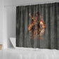 Queen Nzinga Shower Curtain Fierce African Warrior Queen - Dark Tribal Fire Art - African Pride