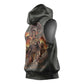 Queen Nzinga Sleeveless Hoodie Fierce African Warrior Queen - Dark Tribal Fire Art - African Pride