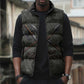 Queen Nzinga Sleeveless Puffer Jacket Fierce African Warrior Queen - Dark Tribal Fire Art - African Pride
